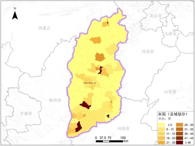 山西省县级医院分布与医疗资源配置的地理遥感分析
